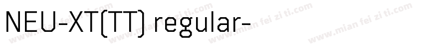 NEU-XT(TT) regular字体转换